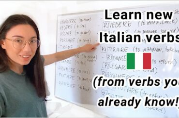Learn 10 new Italian verbs just by adding prefix RI- to verbs you already know (subs)