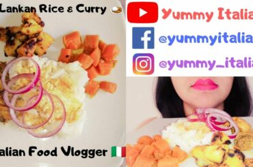 Trying Sri Lankan Rice & Curry 🍛🥘🍛  Italian Food Vlogger 🇮🇹 ASMR
