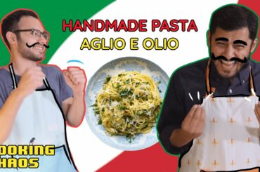 We made Handmade Pasta (Aglio e Olio) FROM SCRATCH! (Say NO to Chicken Alfredo) | Cooking Chaos