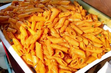 Bangladeshi Street Food - Pasta || Italian Food Spicy Pasta || Amazing Street Food