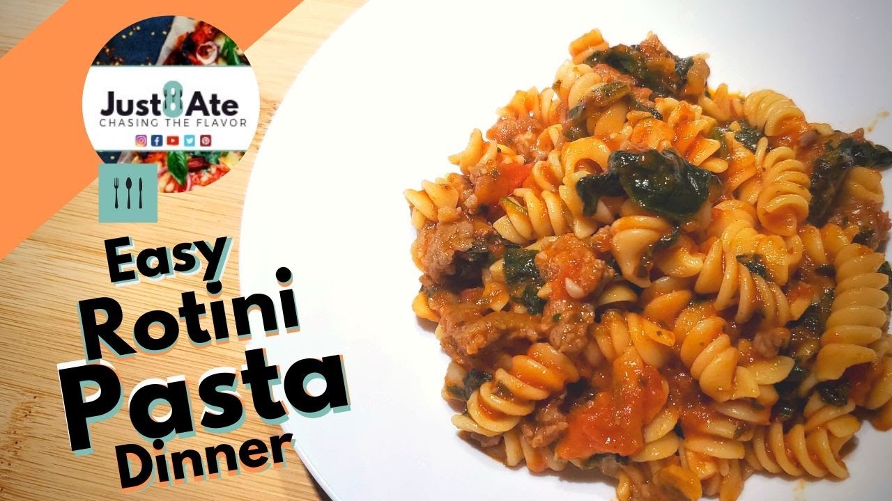 Rotini Pasta With Italian Sausage And Tomato Sauce (Easy Pasta Recipe)| Homemade | Just8ate Rotini Pasta With Italian Sausage And Tomato Sauce (Easy Pasta Recipe)| Homemade | Just8ate