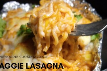 Maggi Lasagna | Easy Homemade Lasagna With Maggi | Foodiewoodie Cooking Vlogs