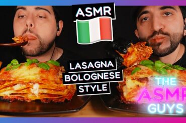 🔥 ASMR 🔊 LASANGA BOLOGNESE STYLE (ORIGINAL ITALIAN RECIPE) & BUTTER BRUSCHETTA NO TALKING MUKBANG 🥘