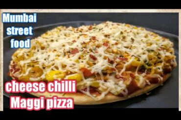 Cheese chilli Maggi pizza/ mumbai street food/