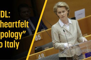 Von der Leyen: "Europe as a whole offers a heartfelt apology" to Italy