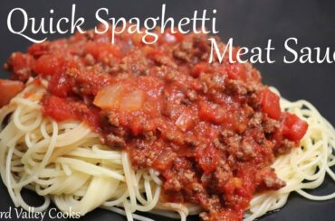 A Quick Spaghetti Meat Sauce, Simple, Fast and Tastes Great!