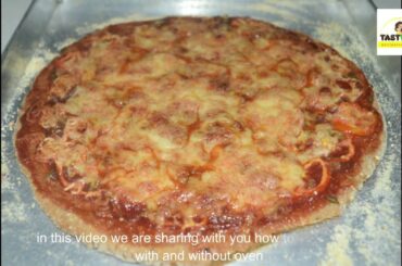 JAIN Italian Pizza in kadhai | No Yeast Wheat Pizza Base | baking without oven | TastEat