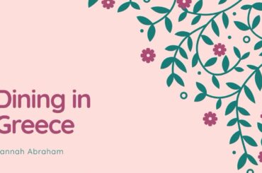 Dining in Greece - Intercultural Communications