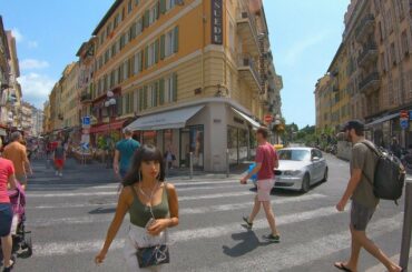 Walking Nice, France - Boutique Shops and Tourist Restaurant Streets (2019)