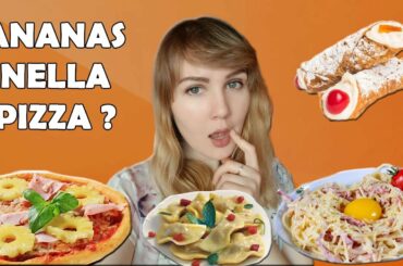 Reaction to Italian food: pizza, pasta, carbonara, cannoli, casoncelli, bolognese