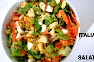 HOW TO PREPARE ITALIAN SALAD/EASY WAY/SALATA/ITALIAN WAY.