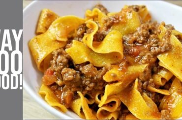 The MOST DELICIOUS Pappardelle With Meat Sauce EVER!