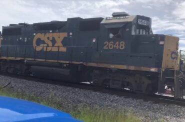 CSX Train Stops And Gets Lunch In Cartersville GA
