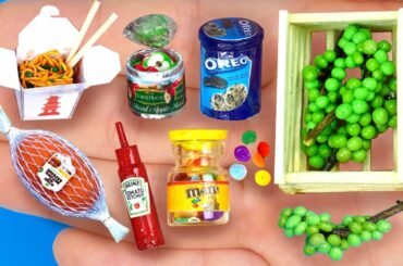 12 DIY MINIATURE REALISTIC FOOD AND DRINKS FOR BARBIE