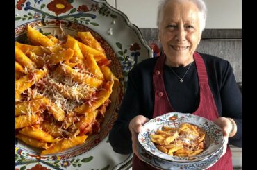 Pasta Grannies make hand-rolled penne called garganelli!