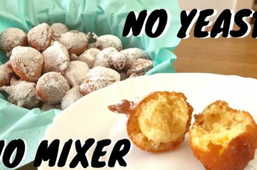Easy LOCKDOWN Donuts/Fritters: Italian "Frittelle" Recipe - No Yeast & No Mixer required!