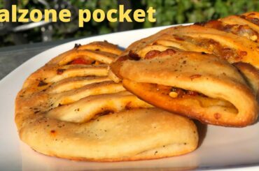 Calzone Pocket Recipe / Italian Recipe/ Vegetarian Italian Recipes / Stuff Bread Recipe