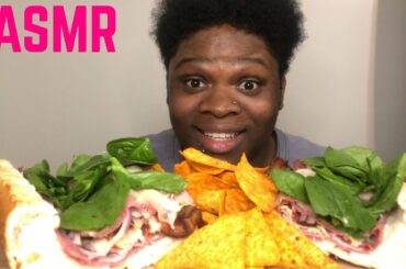 ASMR HOMEMADE ITALIAN SUB SANDWICH MUKBANG ( my version)