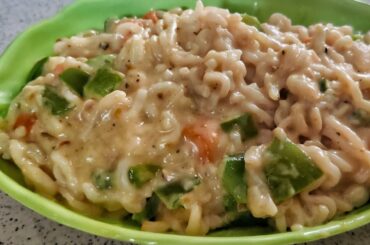 Creamy Alfredo maggi | maggi | breakfast-snack | Italian sauce maggi