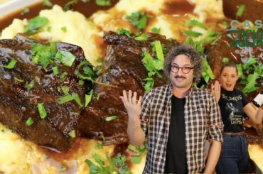 Insane red wine-braised SHORT RIBS with POLENTA: this will blow your mind