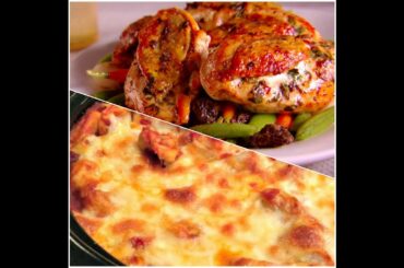 How to Make Italian Cheesy Baked Tortellini  & Herbed Chicken with Spring Vegetables by Food Zone