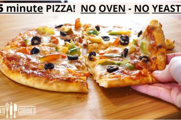 5 Minute NO OVEN , NO YEAST PIZZA! Lockdown Pizza Recipe