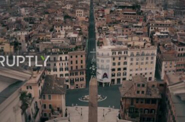 Italy: Drone footage shows Rome landmarks empty on anniv. of city's founding amid COVID-19 lockdown