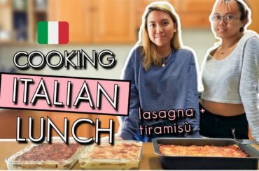 ASMR COOKING ITALIAN LUNCH // LASAGNA + TIRAMISÙ