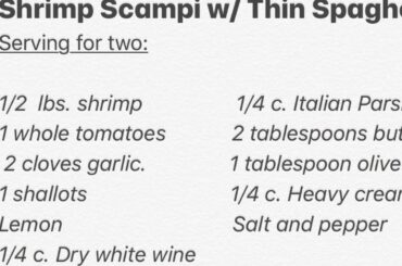 Shrimp Scampi w/ Thin Spaghetti