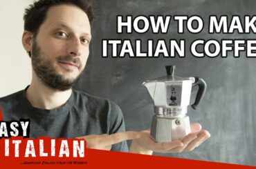 How to make coffee with an Italian coffee maker | Easy Italian 35