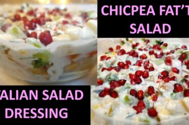 Chicpea Fat'te Salad | Chicpea Salad | Italian Salad Dressing Recipe | Ideas Infinite
