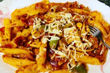Pasta/Red sauce pasta Recipe/Indian style pasta/lockdown special Recipe  ZAIKA with JYOTI's kitchen