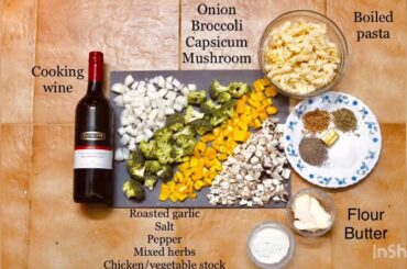 My food cravings - Recipe: Red wine sauce pasta