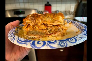 Flashy Flavors shows how-to cook an Authentic Italian-American Lasagna - aka the BEAST (10lb!!)