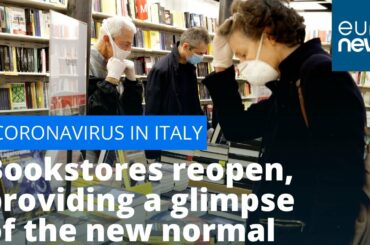 Bookstores reopen in Italy, providing a glimpse of the new normal