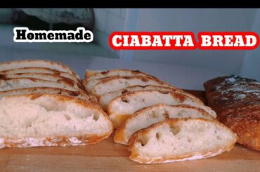 Ciabatta bread recipe | homemade Ciabatta recipe | how to make no knead bread |