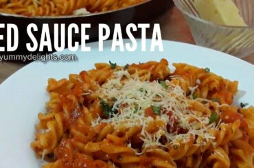 fusilli pasta in marinara sauce recipe | Red sauce pasta recipe | Quick pasta recipe in red sauce