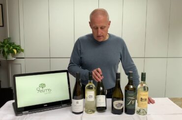 Akos presenting Sauvignon Blancs for 9 Elms Wines International Sauvignon Blanc Day promotion
