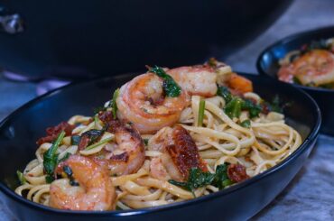 Cook Lunch With Me! Let's Make A Delicious Gourmet Style Shrimp Linguine