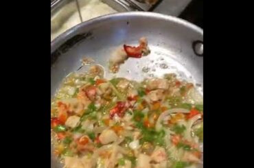 Lobster mardi gras pasta,Wings,Fries and shrimps // Italy food