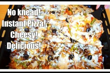 No knead Liquid Instant Pizza || Family Pizza