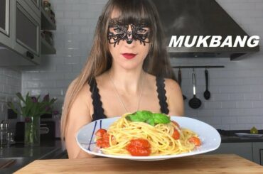 MUKBANG ITA: MANGIO SPAGHETTI AL POMODORO CILIEGINO FRESCO (EATING SHOW ITALIANO)