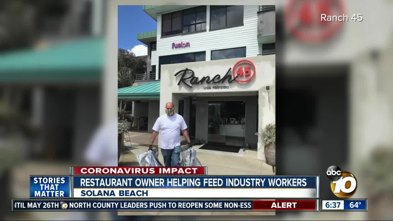 Solana Beach restaurant owner helping feed industry workers Solana Beach restaurant owner helping feed industry workers