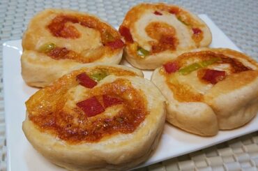 PIZZA BUNS in Fry Pan | Pizza Rolls | No Oven No Bake