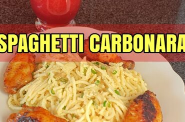 Simple Carbonara spaghetti | CARBONARA | Italian food | Quarantine cooking
