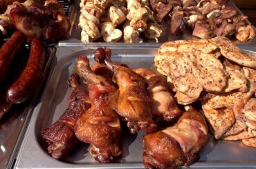 Street Food in Slovakia, Grilled Sausage, Grilling Meat, Slovak Cuisine