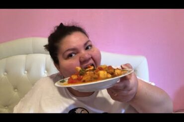 EATING SHOW MUKBANG ITA FIT POLLO CON VERDURE MISTE!!!!