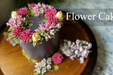 Piping Flowers with Italian Meringue Buttercream🌻 Best Cake Decorating Tips 🍰 Cakes with Lorelie