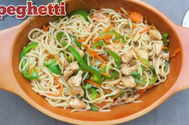 Tasty Spaghetti Recipe ׀ Chicken vegetable Spaghetti  ׀ Spaghetti Bananya ka trika