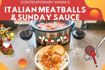 AUTHENTIC ITALIAN MEATBALLS AND SUNDAY SAUCE  // ITALIAN COMFORT FOOD // MEATBALLS AND GRAVY
